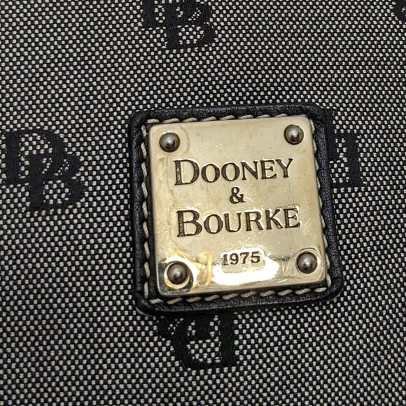 Dooney & Bourke Signature Quilted Logo Zip Zip Black Satchel - Picture 2 of 15